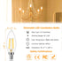 Cotanic E12 LED Bulb Dimmable 3000K Soft White, LED Candelabra Bulbs 60Watt Equivalent, Small Base Type B Light Bulbs, Candle Shape Chandelier Light Bulbs Clear Glass, 600LM, 10 Pack by Cotanic