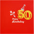 iGifts And Cards 3D Pop Up Greeting Card - Happy 50th Birthday Box, Unique Celebration, Balloons, Congrats, Feliz