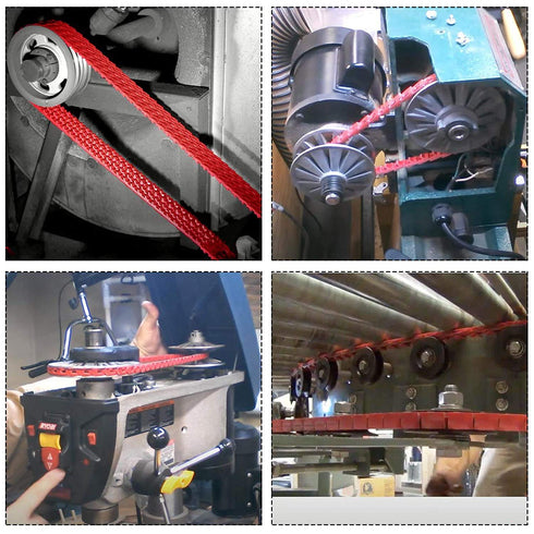 5FT Power Twist V Belt 1/2-Inch x 5 Feet A Type, Adjustable Link Belt for Lathes, Table Saws & Woodworking Tools