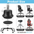 Bell Glides Replacement Office Chair Swivel Caster Wheels to Fixed Stationary Castors,with Separate Self Adhesive Felt Pads for Carpet,Desk Chair Feet Wheel Stopper, Black 5 Pcs