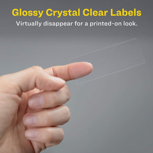 Avery Printable Return Address Labels with Sure Feed - 2/3" x 1-3/4", Glossy Clear, 600 Blank Mailing Labels