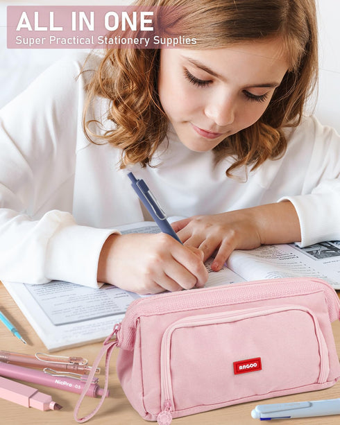 Nicpro 78 PCS Aesthetic School Supplies, Cute Pen Case, 12 Pastel Highlighters, 12 Gel Pens, 10 Mechanical Pencils