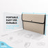 Enday Square Flap Document Holder, Grey - Expanding File Folder, A4 Size, Reusable Wallet File Pouch, 1 Pc
