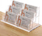 Clear Acrylic Business Card Holder Display for Desk - 3 Tier 6 Slot Stand, Holds 300 Cards - 1 Pack