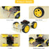 4WD 4 (4WD Robot Car Chassis Kit with TT Motor, Battery Box, Acrylic Chassis and Wheels for Robotics Projects, Smart