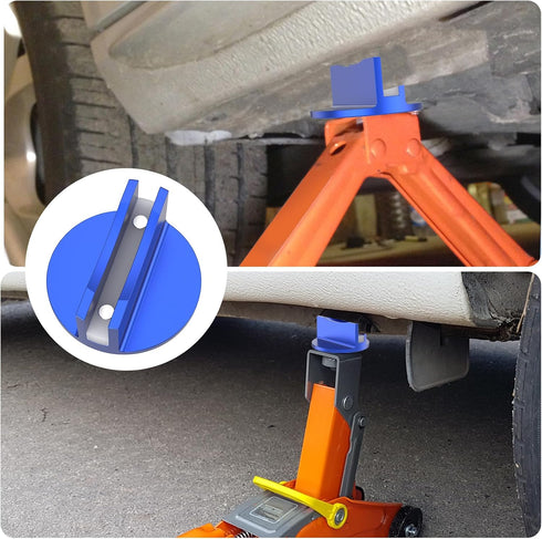 LYIYEYAN 0.39" Pinch Universal Grooved Magnetic Jack Pad, Slotted Jack Puck Pad with Gloves, Weld Frame Rail Adapter