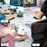 Leolee Elbow Elbow 1 Pack Rest Pads for Desk, Black Ergonomic Arm Rest Pads with Memory Foam & Non-Slip Base, Armrest