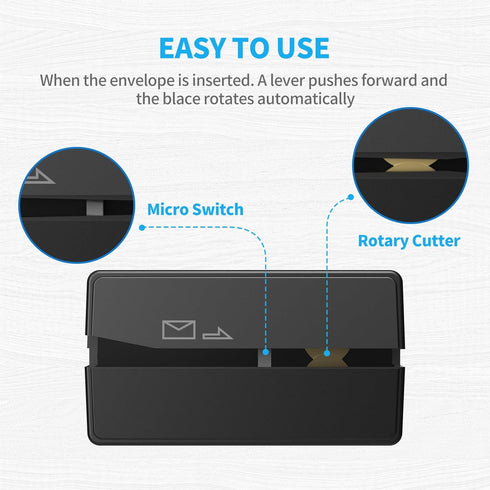 Portable Desk Electric Letter Opener, Efficient Envelope Slitter Tool for Office, Home, Universal Envelope Opener