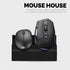 BRAINWAVZ Desktop Dual PC Mouse Stand Holder - Suitable for Gaming & Office Mice, Organize Your Work Space