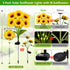 18 (3 Pack) Solar Sunflower Lights Outdoor Garden Decor, Solar Flowers Lights with Sunflowers, Waterproof Fall Decor