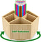 Bamboo Art Supply Organizer, Rotating Holder for 350+ Pencils, Desktop Storage Caddy for Classroom