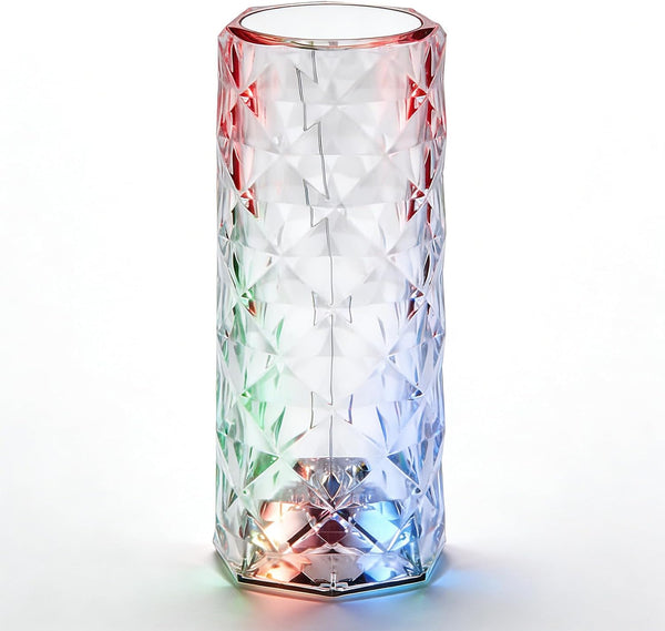 Can Switch 16 Colors Artificial Crystal Table Lamp, RGB Color Changing Rose