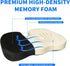 Tirniva Tailbone Coccyx & Support Seat Cushion for Office & Car Ergonomic U-Cutout Memory Foam for Sciatica, Pressure