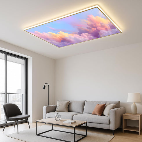 seewan Lights-Magnetic,2pcs,Geometric 2ft 4ft-For 48"L 24"W-2pcs) Fluorescent Light Covers for Ceiling & Stained Glass