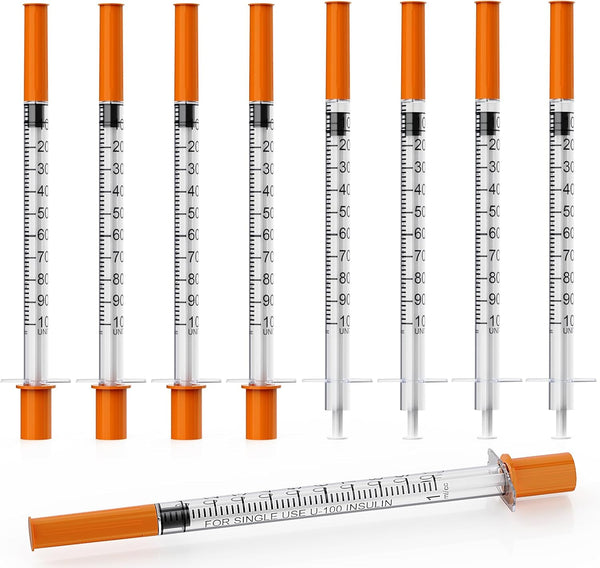 1ml/cc Syringe with Needle, 30 Gauge 5/16 inch for Lab Tools Accessories, Pack of 25