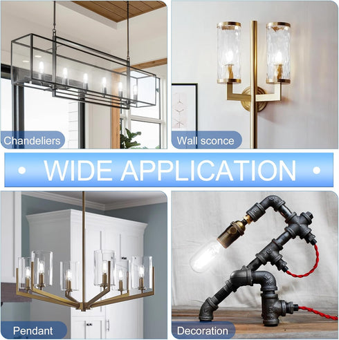 E12 Bulb Dimmable, 6W (60W 600LM Bulb, 4000K, 90+ T6/T25 12 Pack GvvooHome Candelabra Equivalent), LED Neutral White