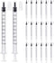 20 Pcs Syringe with Cap, Plastic Dispensing Syringes for Liquid Measurement, Multifunction Lab Utensils for Feeding