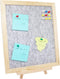 Framed Felt Bulletin Board 13 x 11 inch with Tabletop Stand, Memo Message Pin Board for Home Office, Push Pins Included