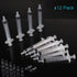 12 Pack - 3ml Plastic Syringes - Separate Sterile Packaging Small Syringe Without Needle for Plant Hydroponic