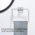 TNOMS Brushed Towel Ring, Modern Square Hand Towel Bar for Bathroom, Wall Mount Stainless Steel.