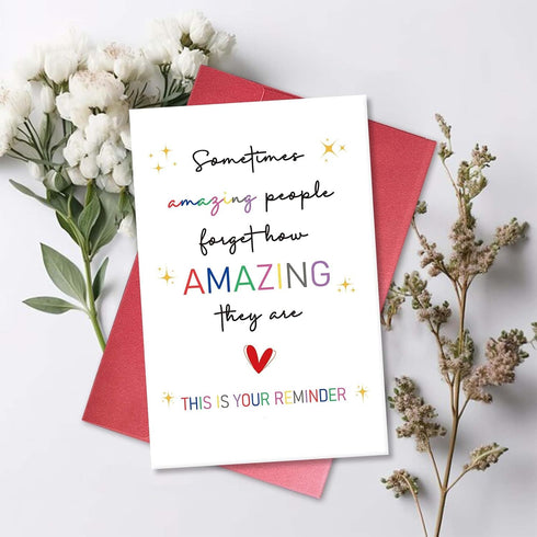 Qiavor Amazing People Thank You Card for Friends Coworker, Funny Appreciation Gift for Teacher Pastor Nurse Doctor