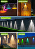 7 8 Pack Solar Fence Lights Outdoor Waterproof High Brightness LED Spot Lens Deck Lights Mode Warm & Cool White RGB
