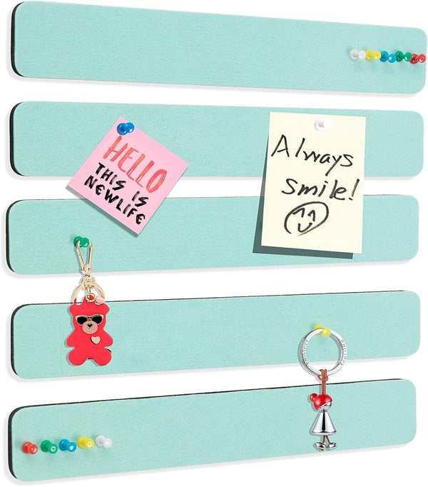 Felt Pin Board Bar Strips Bulletin Board for Home Wall Decoration with Self Adhesive Cork Board and Push Pins