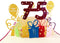 iGifts And Cards Happy 75th Birthday 3D Pop Up Greeting Card - Unique Gift for Husband, Wife, Best Friend, Celebration