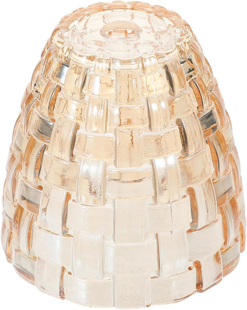 Housoutil Aromatherapy Table Lamp Shade Glass Candle Cover 3.54X3.54X3.34In Multi-Functional Candle Holder