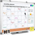 MAKELLO Dry Erase Calendar for Wall, Whiteboard Calendar with Cork Board for Office, Home, School, Family, Kitchen,