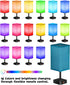 3 2 Bulb Dimmable, Bluetooth/WiFi RGB & USB Bedside Table Lamp with USB Charging Ports Outlets Power Strip, LED Light