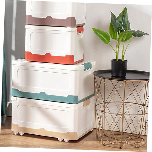 8pcs Self-Adhesive Storage Box Casters Easy Installation Furniture Wheels for Organizing Under-Bed Storage Plastic