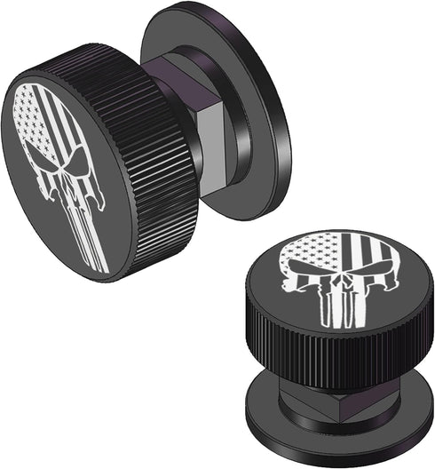Welding Hood Helmet Pipeliner Fasteners - 1 Pair USA Flag Black Pattern Aluminum Replacement Parts Accessories