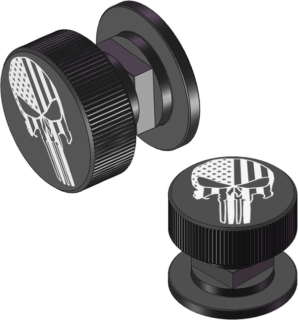 Welding Hood Helmet Pipeliner Fasteners - 1 Pair USA Flag Black Pattern Aluminum Replacement Parts Accessories