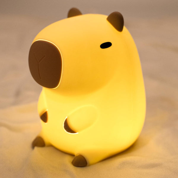 UNEEDE Cute Capybara Night Light, Novelty Animal Silicone Nursery Night Light Rechargeable
