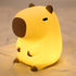 UNEEDE Cute Capybara Night Light, Novelty Animal Silicone Nursery Night Light Rechargeable