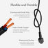 Brightech 6 Ambience Pro Waterproof Extension Cable for Solar Outdoor String Lights, Ft Extension Cord aka Wire