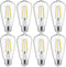 Edison Light Bulbs, 60W Equivalent Dimmable Vintage LED, E26 Medium Base, 4000K Cool White, 8 Pack