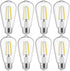 Edison Light Bulbs, 60W Equivalent Dimmable Vintage LED, E26 Medium Base, 4000K Cool White, 8 Pack