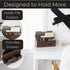 BLU MONACO Brown Wood Mail Organizer with Drawer and Pen Holder, Desk Sorter for Bills and Kitchen Storage