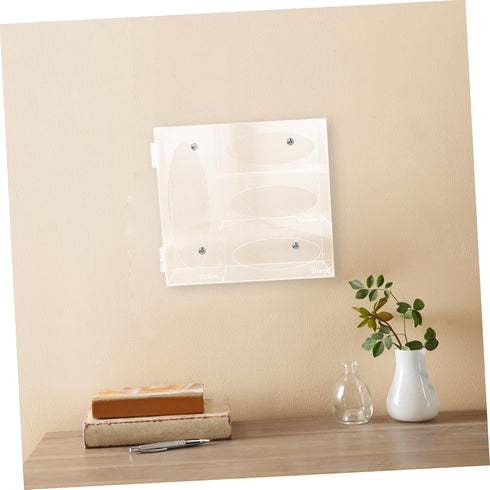 1Set Holibanna Wall Mount Mask Holder Glove Organizer Portable Compartment Dispenser for Lab Use Durable Storage