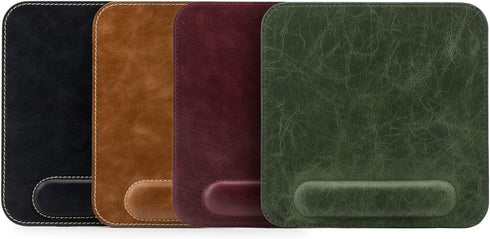 Londo Top Grain Leather Mousepad with Wrist Rest for Comfortable Use