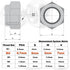 Juvielich 100PCS M4 M4x0.7mm 304 7mm 3D Locknuts Metric Nylon Inserted Hex Lock Nuts Self-Lock Nylon Insert Stainless
