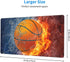 Extra Large Basketball Mouse Pad, 29.5" x 15.8" Cool Sports Style Extended Desk Mat with Non-Slip Base