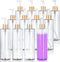 JUVITUS 8 oz Clear Cylinder PET Bottles with Gold Lotion Pump, 12 Pack
