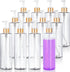 JUVITUS 8 oz Clear Cylinder PET Bottles with Gold Lotion Pump, 12 Pack