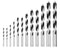 Brad Point Wood Drill Bit Set, 12Pcs with Double Flutes Design for Carpenter Woodworking and All Types of Wood (1/8" -
