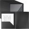 Teling 24 Pcs Plastic Folders with Front Clear Pocket and Business Card Holder, Heavy Duty Letter Size Paper Folders