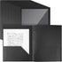 Teling 24 Pcs Plastic Folders with Front Clear Pocket and Business Card Holder, Heavy Duty Letter Size Paper Folders