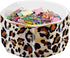 Ceramic Paper Clip Holder - Gold Line Paper Clip Dispenser Organizer for Desk, Cute Leopard Office Binder Clip Holder